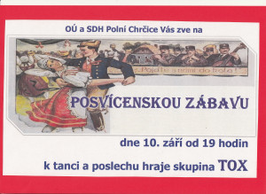 Plakát posvícení 10.9.2016